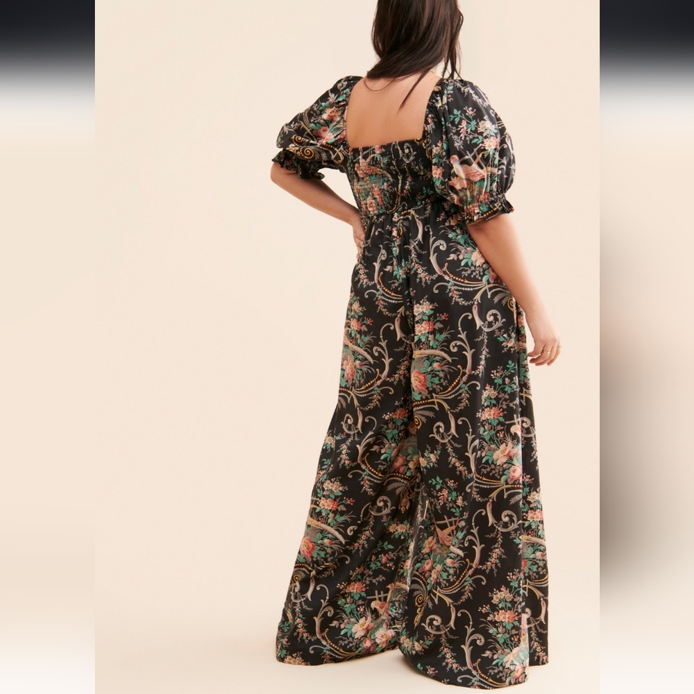 Selkie Black Floral Jumpsuit - Picture 2 of 4